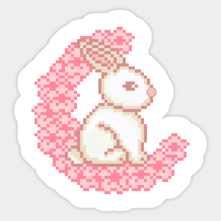 Bunny Pixel Art Sticker